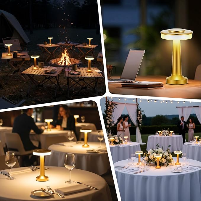 VIHOSE Cordless Table Lamps LED Portable Rechargeable Table Lamp - Image 6