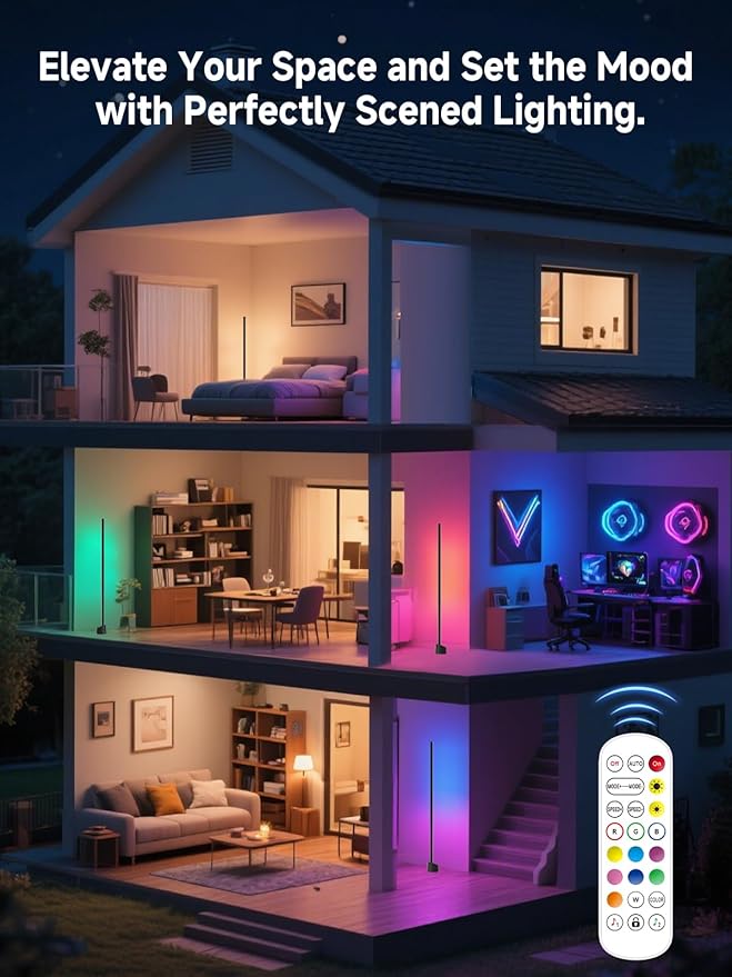 GIPOYENT Standing Floor Lamp, RGB LED Lamp - Image 4