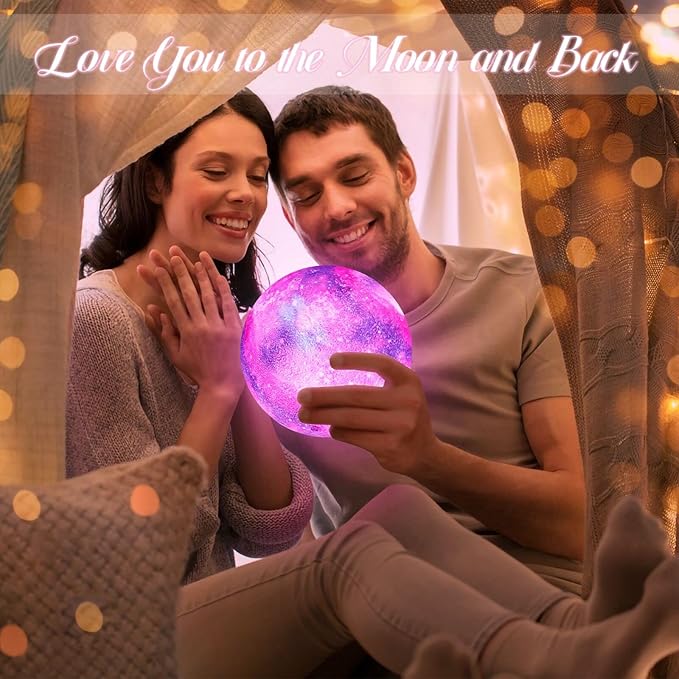 BRIGHTWORLD 7.1inch Galaxy Lamp 16 Colors Moon Lamp 3D Printing, Remote & Touch - Image 3