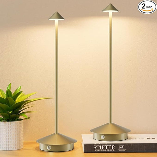 2-Pack 6000mAh Rechargeable Led Table Lamp Cordless, 3000K-6000K Stepless by Aoceley