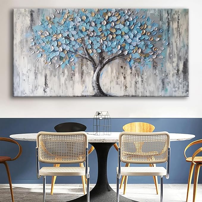 Blue Tree Canvas Wall Art - Image 5
