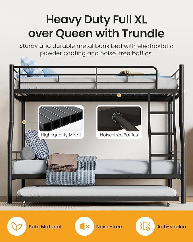 Full XL Over Queen Bunk Bed - Image 6