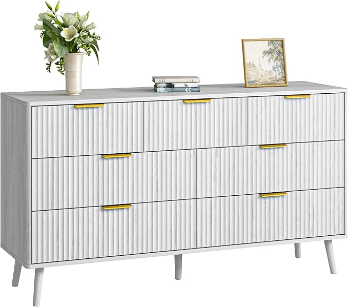 CARPETNAL Fluted 7 Drawer Dresser - Image 8