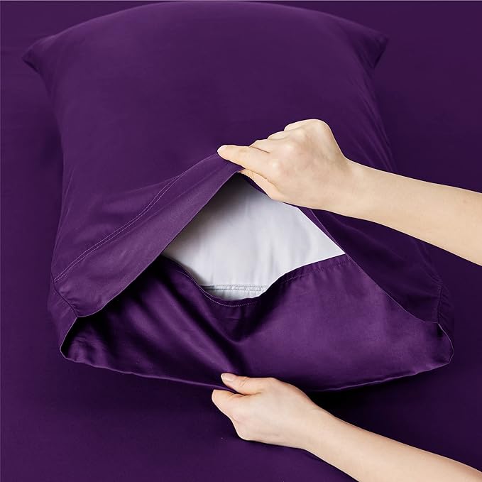 Bedsure Queen Sheet Set, Rayon Derived from Bamboo, Cooling Sheets, Breathable - Image 5