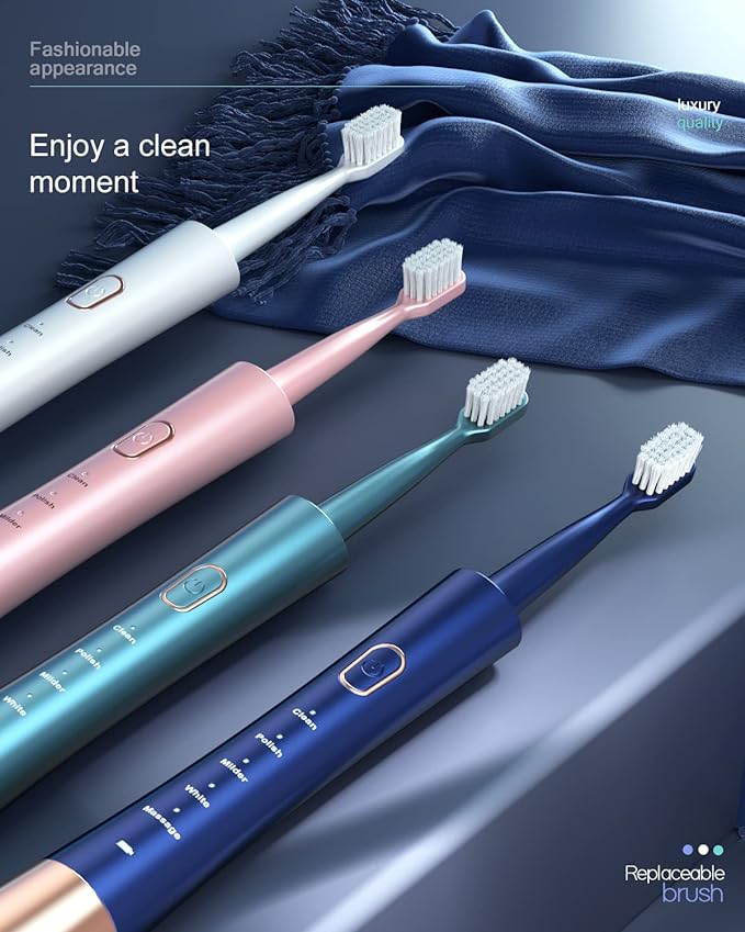 AJELU USB Rechargeable Sonic Electric Toothbrush - Image 5
