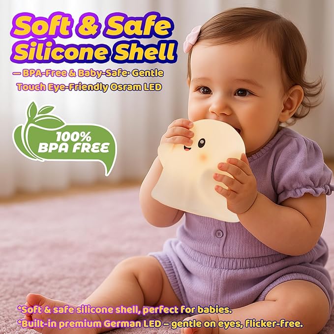 NEXTANG Ghost Night Light for Kids – Gift & Fun Toy for Kids, Touch Tap Lamp - Image 5