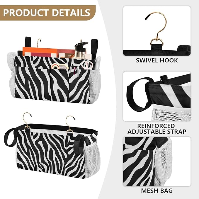 Bedside Caddy Hanging Bunk Bed Caddy Bed Organizer Hanging Pocket - Image 5