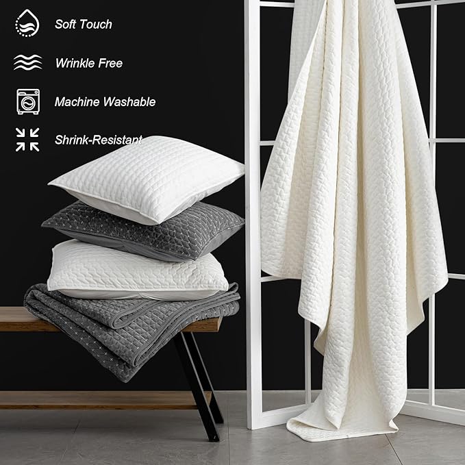 Powdion Velvet Quilt King Size, Oversized Bedspread Quilted Bedding Set - Image 4