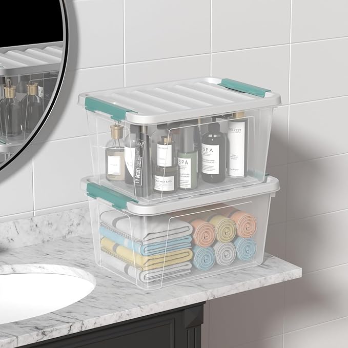 20 Quart Storage Box Bins with Lids, 6 Packs - Image 5