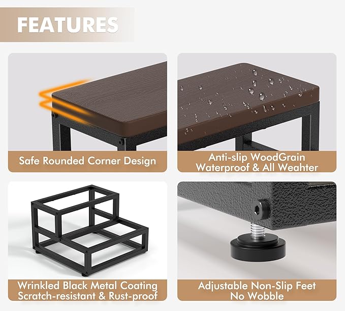 2-Step Waterproof HDPE Step Stools - Image 5