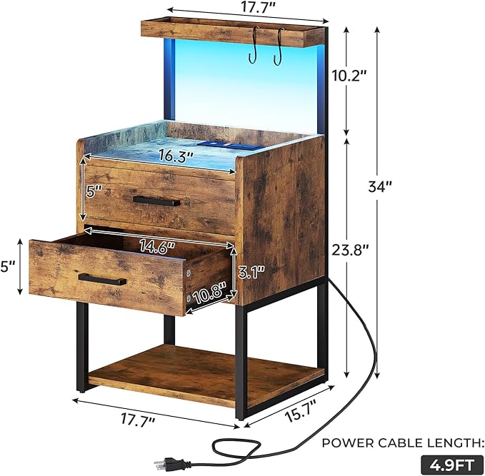 VIAGDO Nightstands Set of 2 - Image 2