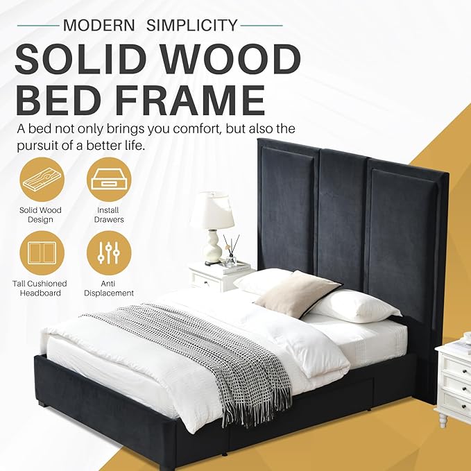 YUHUASHI Queen Size Bed Frame - Image 5