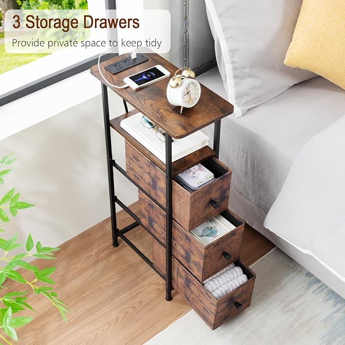 LOAKEKEL Narrow End Table Living Room - Image 8