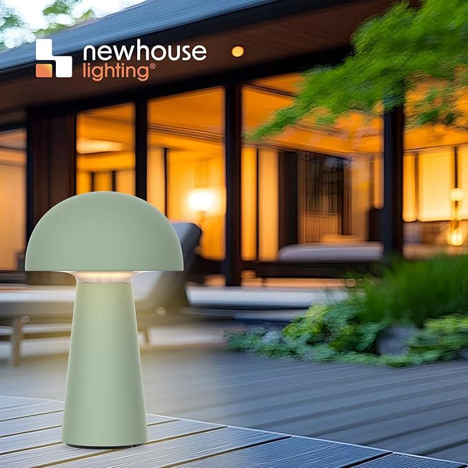 ‎Newhouse Lighting Capri, Sage Green 2700K Dimmable Cordless USB-C Rechargeable - Image 9