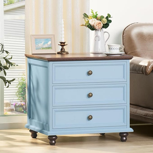 24" Wide Farmhouse Night Stand, Large End Table by Joaxswe