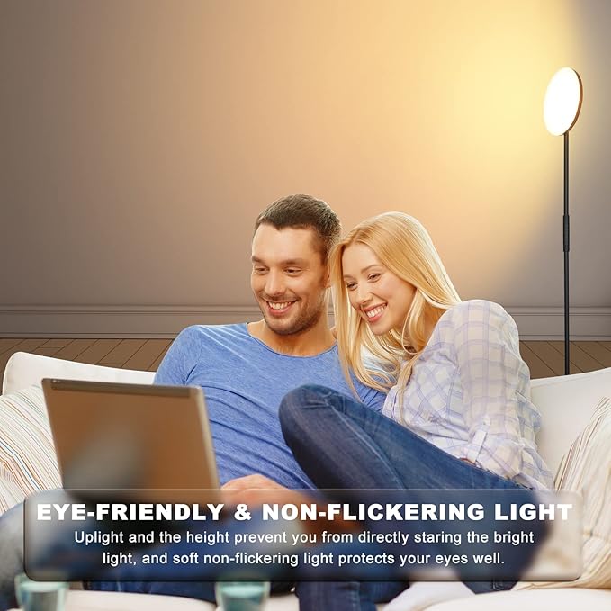 Floor Lamp, Upgraded 40W 4000LM Super Bright Torchiere LED Floor Lamps - Image 8