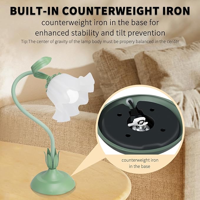 Cute Flower Desk Lamp, 3 Color Temperature Table Lamp - Image 6