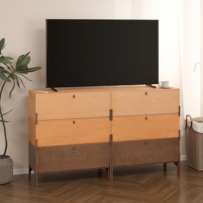 Stackable 3 Drawers Dresser, Customizable Chest of Drawers - Image 5
