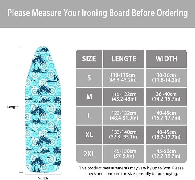 ZCFYGDX 15" x 48" Ironing Board Cover Scorch Resistant, Wear & Soil Resistant - Image 5
