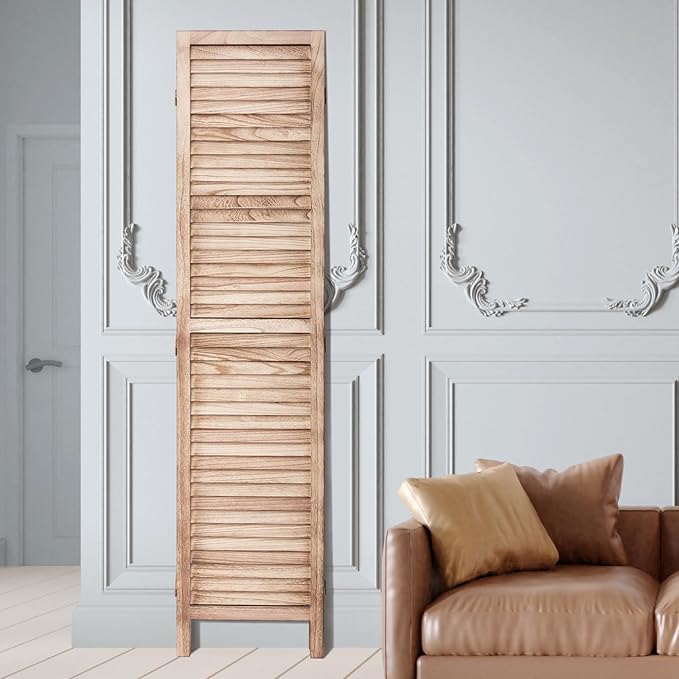 VEVOR Wood Room Divider, 6 Panel Wood Folding Privacy Screen, 66.9 Inches Tall - Image 9