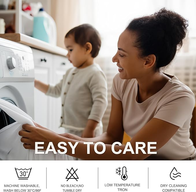 NICETOWN White 100% Blackout 102 inch Curtains, Grommet Thermal Insulated - Image 6