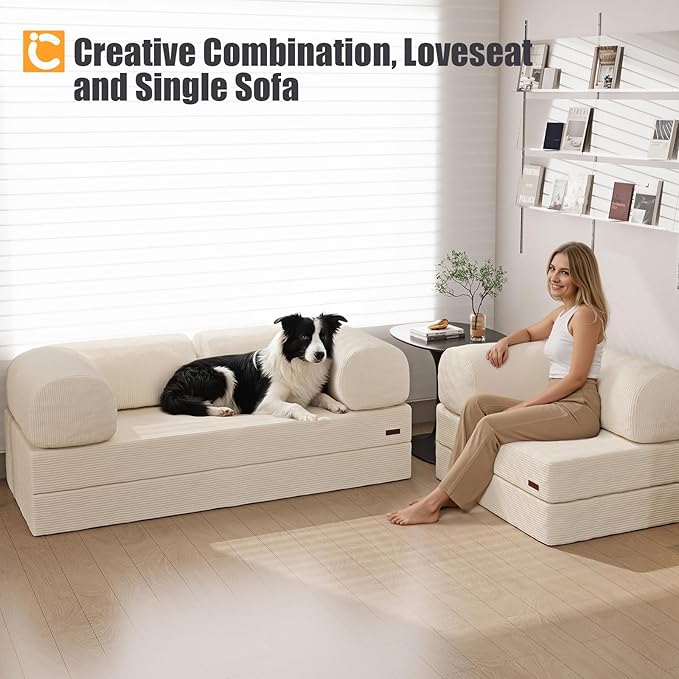 COMAX Folding Sofa Bed, Fold Out Chair, Foldable Sofa, Convertible Sleeper Chair - Image 7