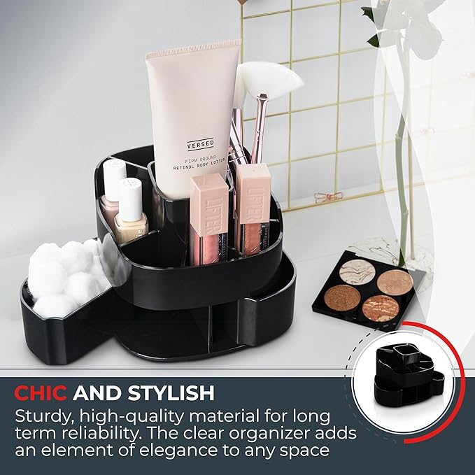 Masirs Small Rotating Makeup Organizer - Image 4