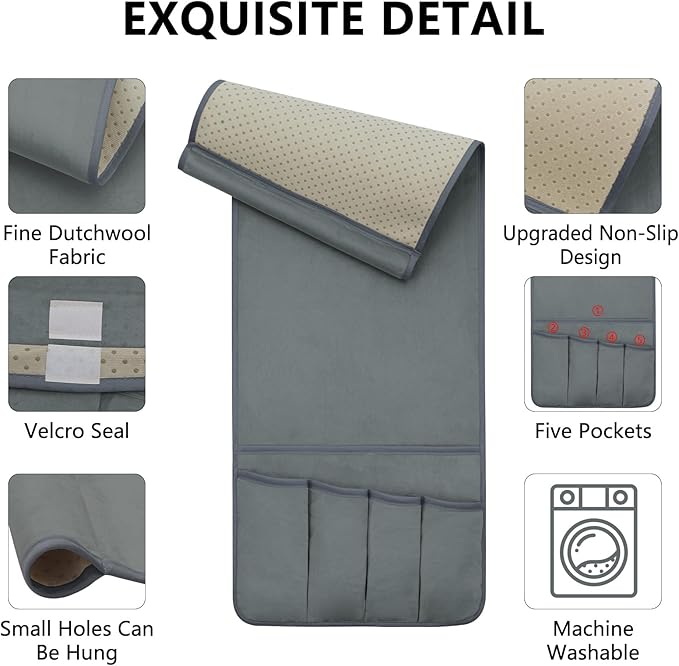 WETRBWEH TV Remote Control Holder Couch Caddy, Non-slip Bedside Caddy Organizer - Image 5