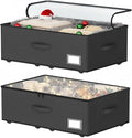 Underbed Storage Bins With Wheels, No Assemble Required 10 inches Height Large by EASIERLIFEENJOYWORLDBEAUTY