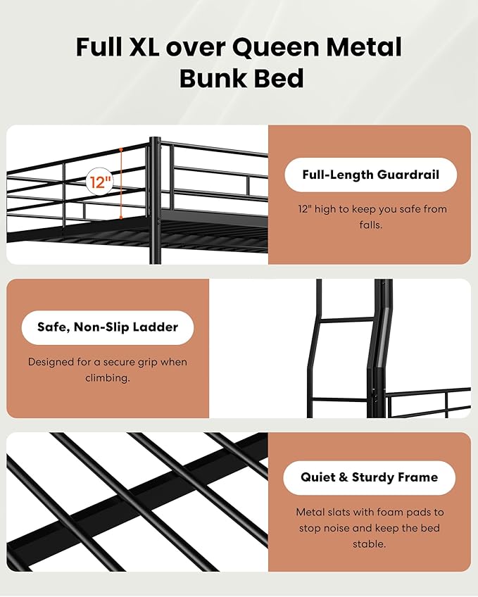 Full XL Over Queen Bunk Bed - Image 3