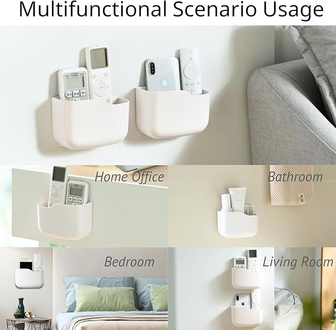LINFIDITE 2 Pack TV Remote Holder Wall Mount Remote Control Holder - Image 6