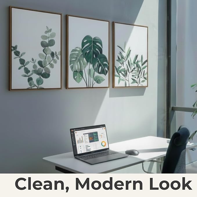 Sage Green Boho Framed Wall Art, Neutral Botanical Canvas Prints, Eucalyptus & - Image 5