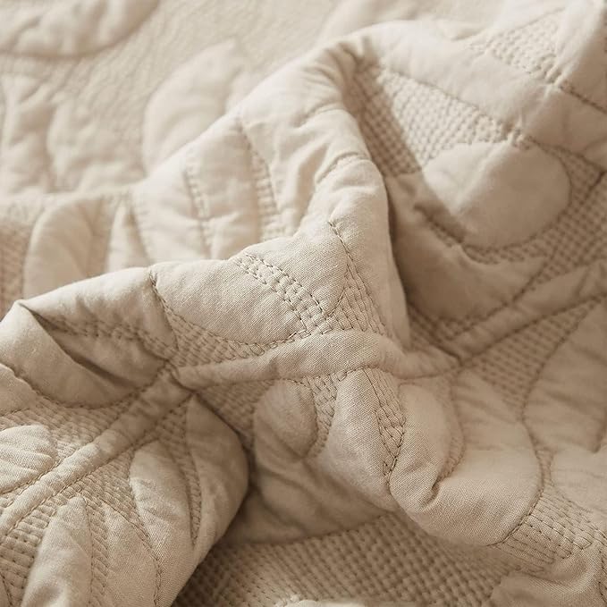 MarCielo 3-Piece 100% Cotton Oversized Bedspread Lightweight Quilt Coverlet - Image 7