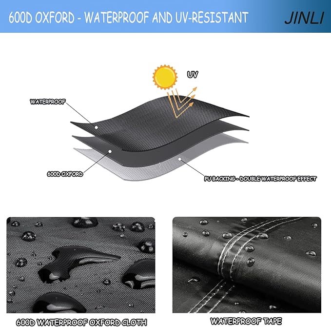 JINLI 60-65 inch outdoor TV trolley cover, courtyard TV cover, Oxford fabric - Image 6