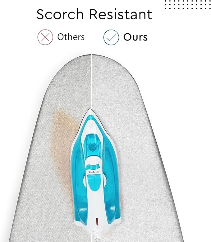 Encasa XO Ironing Board Cover and Pad 49"x18" - 4mm Felt & 2mm Foam Metallized - Image 4