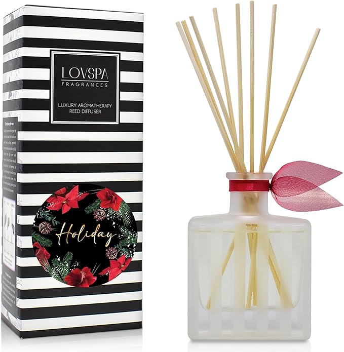 LOVSPA Reed Diffuser Set, Holiday Scented Oil Diffuser by LOVSPA