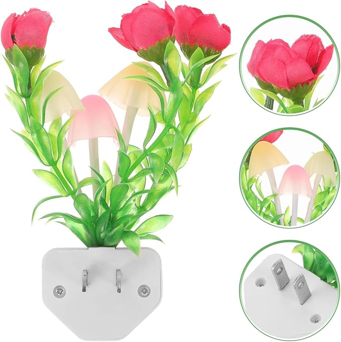 Garneck LED Motion-Detecting Night Light Mushroom Shape Plug - Image 3