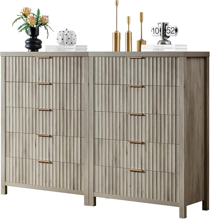 5 Drawers Dresser for Bedroom, 44 Inches Tall Modern Bedroom Dressers, Chest of by OAKHAMHOME