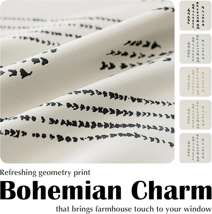 100% Boho Blackout Curtains 72 Inches Long - Image 4