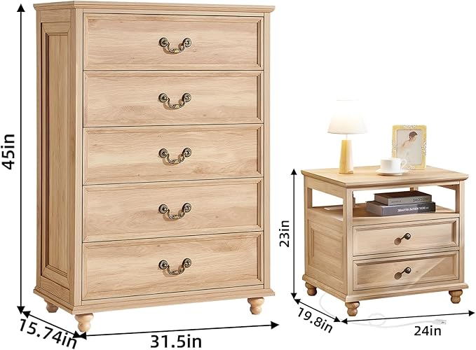 24" Wide Farmhouse Nightstand - Image 3