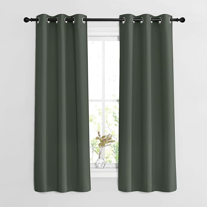 NICETOWN Bedroom Curtains 63 inch Length 2 Panels by NICETOWN