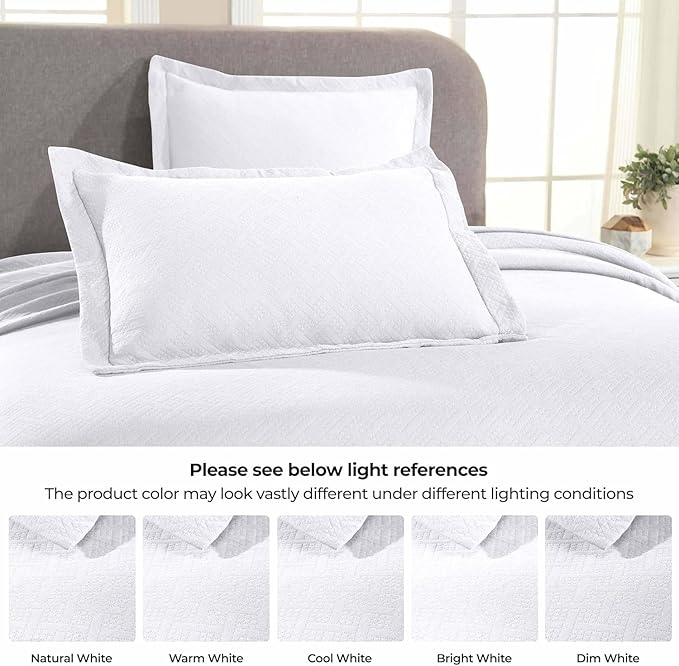 Superior 100% Cotton Basket Weave Bedspread - Image 7