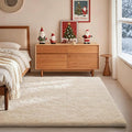 Ophanie Area Rugs for Bedroom, Christmas Upgrade Non-Slip Ivory Fluffy Soft by Ophanie