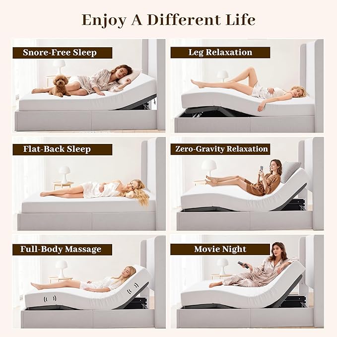 Queen All-in-One Adjustable Bed Frame - Image 5