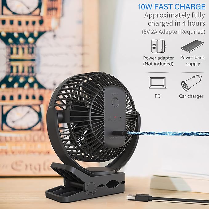 Svinkal Portable Magnetic USB Clip on Fan - Image 6