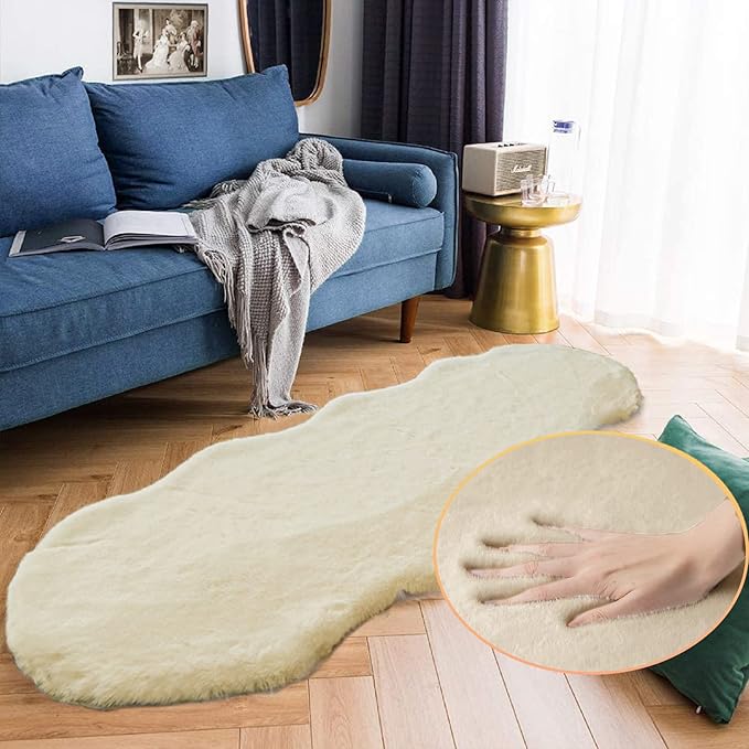 Shag Faux Bunny Washable Fluffy Fur Rug Runners - Image 3