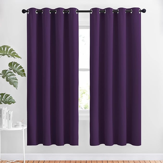 NICETOWN Royal Purple Room Darkening Draperies and Curtains by NICETOWN