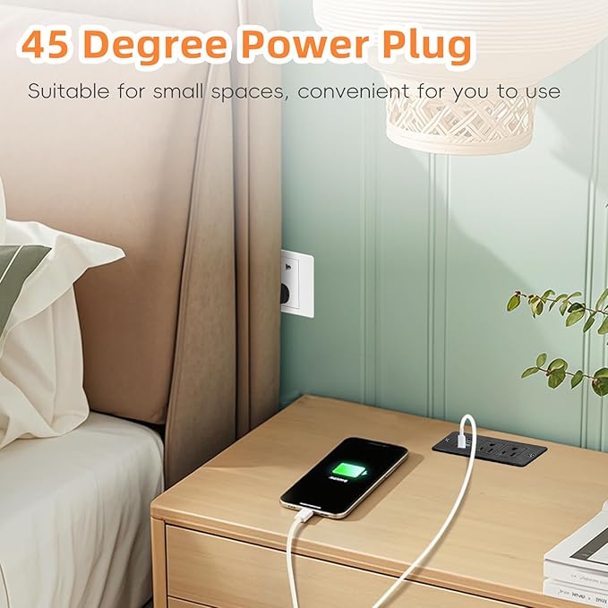 Recessed Power Strip USB, 20W Fast Charging Furniture Outlet - Image 5