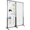 VEVOR 2 x 5.6 in Grid Wall Panels, 2 Packs Wire Gridwall Display Racks Tower by VEVOR