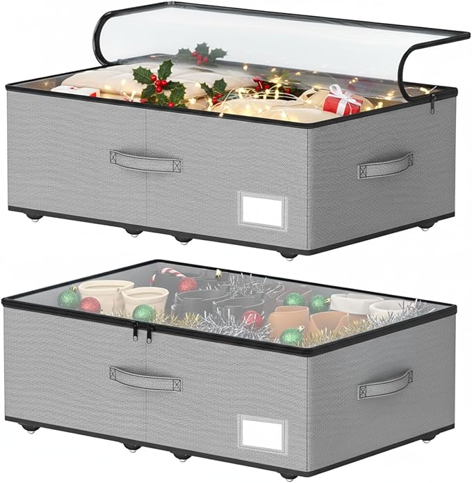 Under Bed Storage with Wheels, No Assemble Required 10 inches height Under Bed by EASIERLIFEENJOYWORLDBEAUTY